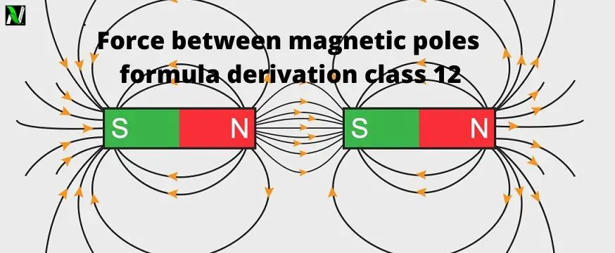 Force between magnetic poles formula derivation class 12