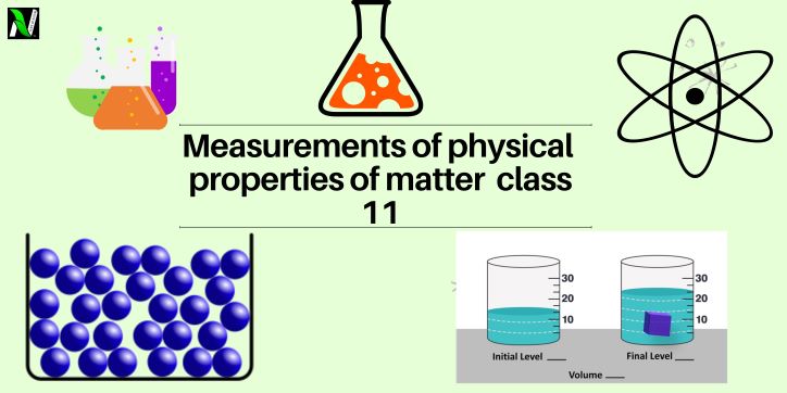 Measurement of physical properties of matter class 11 NCERT chemistry