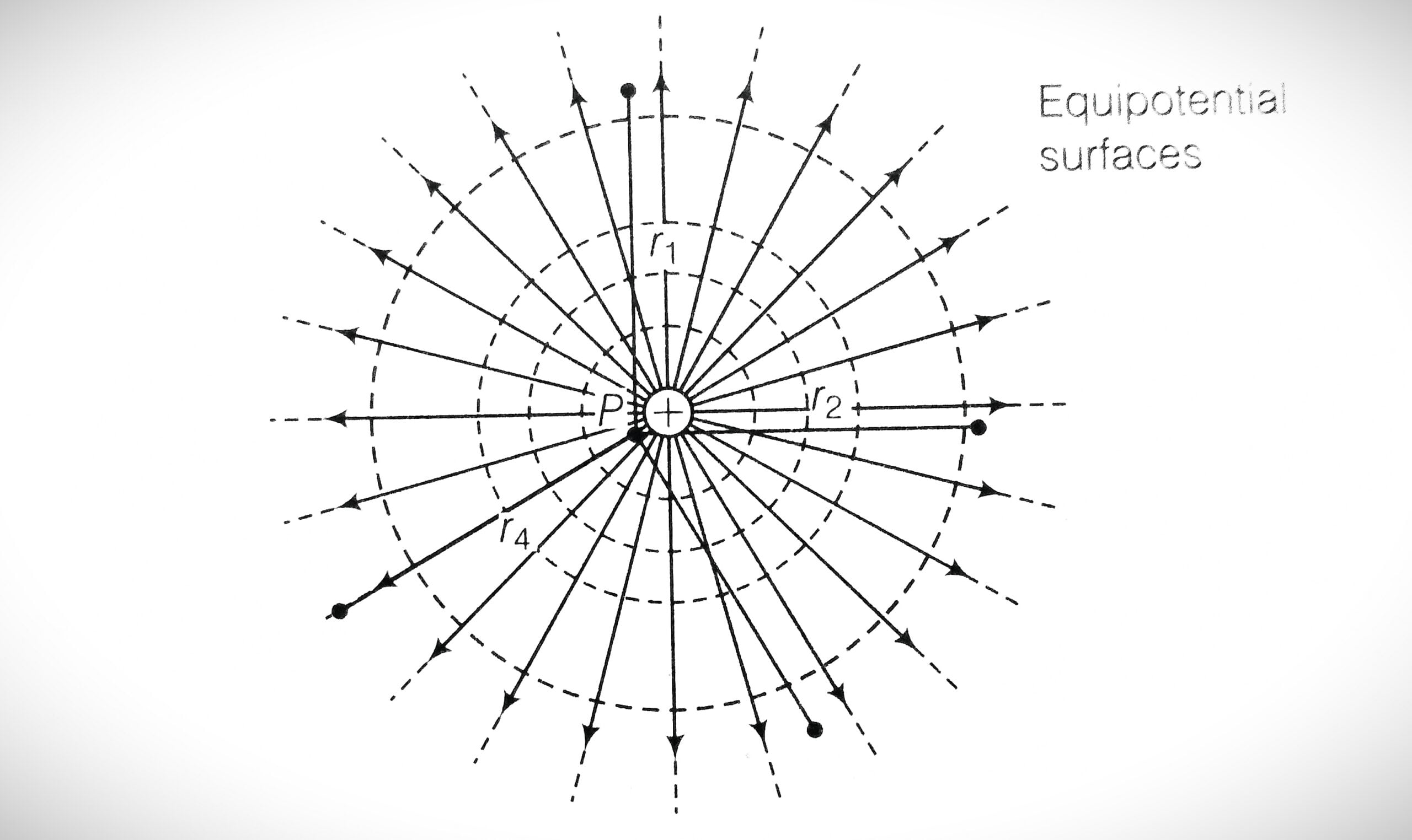 Equipotential surface of a point charge