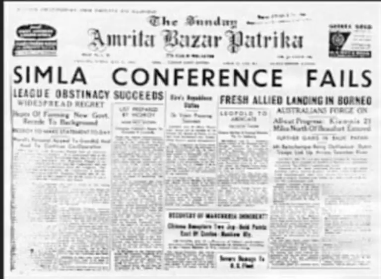 Shimla Conference and Wavell's Plan failed.