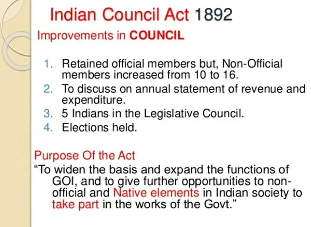 Indian Council Act 1892