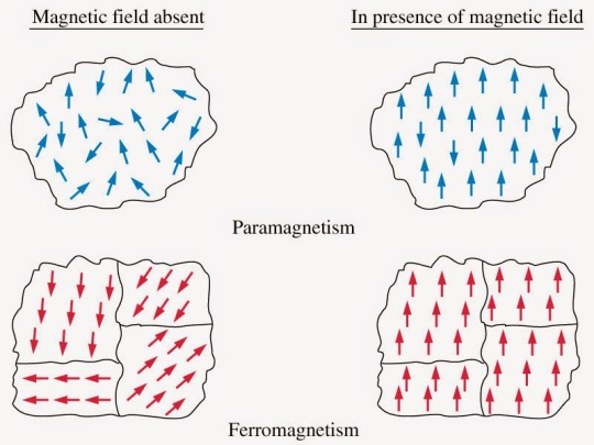 magnetic dipole moment of paramagnetism and ferromagnetic materials
