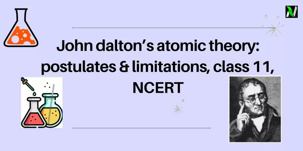 John dalton's atomic theory: postulates & limitations, class 11, NCERT John dalton's atomic theory John dalton's atomic theory: postulates & limitations, class 11, NCERT